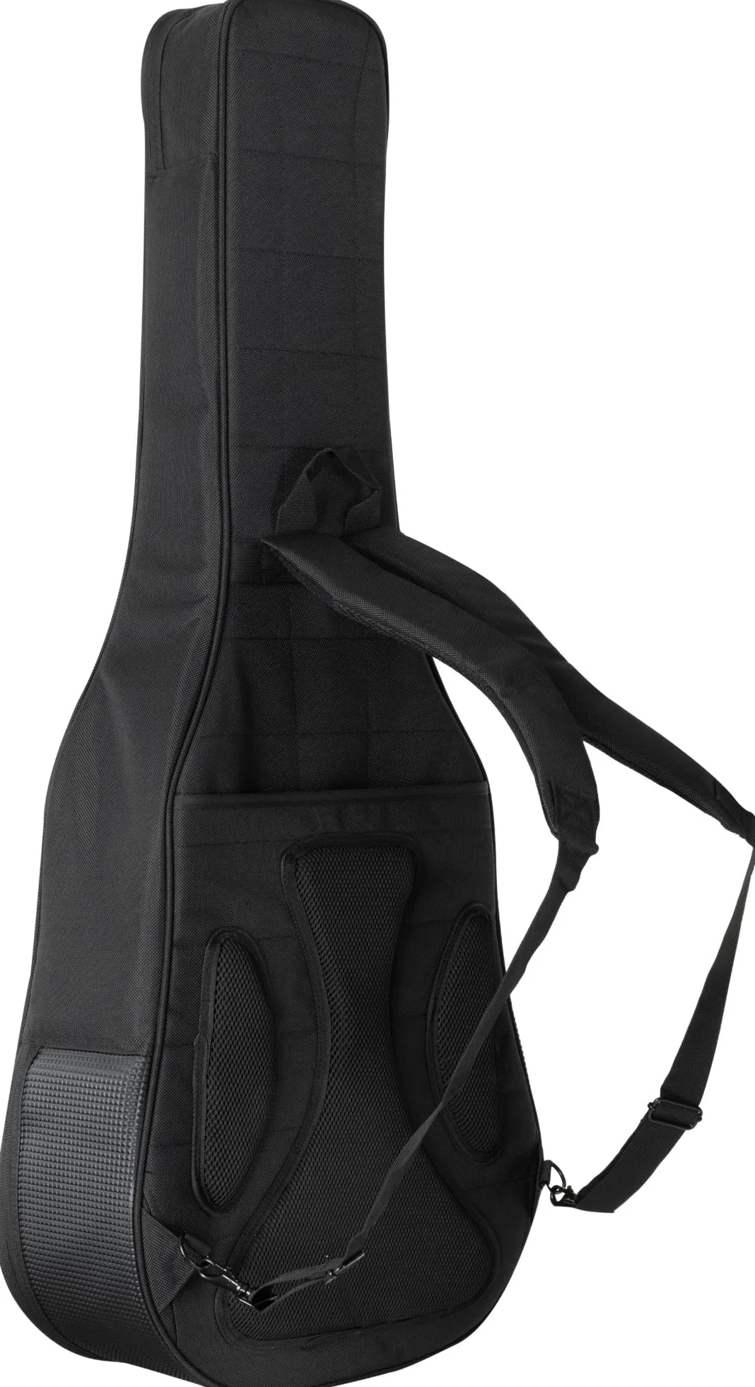 Shaman WGBT-4122BK Westerngitarre Tasche - Dick gepolsterter Gigbag für Akustikgitarren - Verstellbare Halsstütze - Gepolsterte Außentasche mit extra Tablet-Fach - Mit Rucksackgarnitur - Schwarz