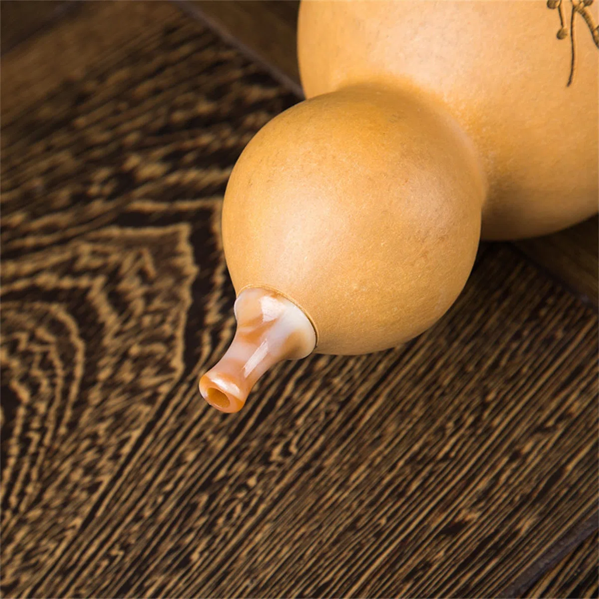 Hulusi-Kürbis-Kürbis-Flöte, traditionelles chinesisches Instrument mit chinesischem Knotenkasten, natürliche Hulusi-Flöte, Blasinstrument for erwachsene, Anfänger(C KEY)