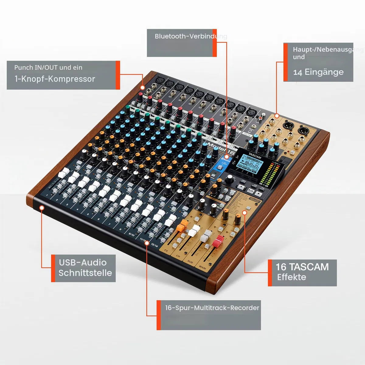 TASCAM Model 16 All-in-One Mixing Studio