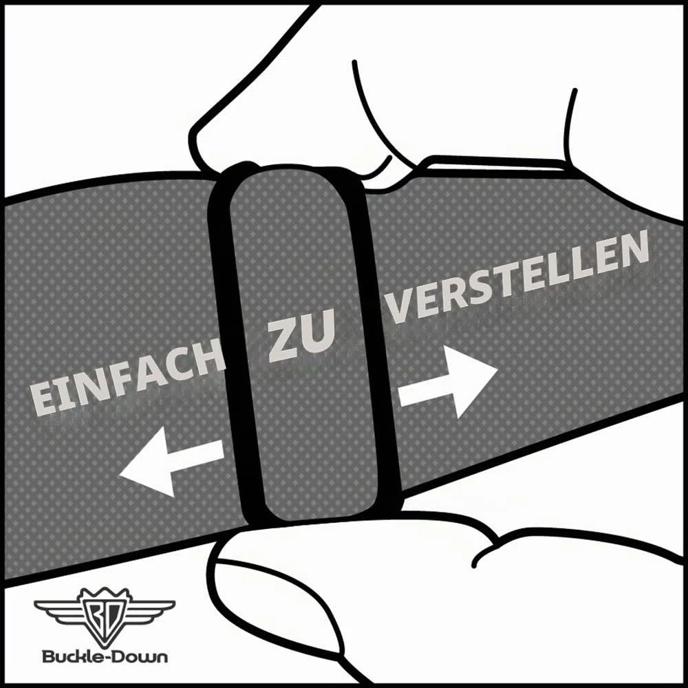 Buckle-Down Gitarrengurt Star schwarz weiß 2" breit