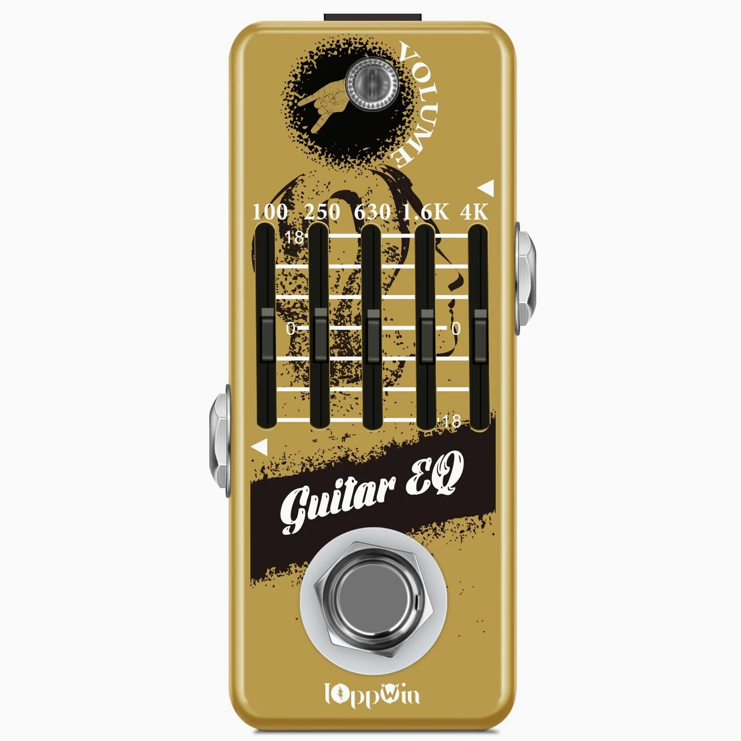 Gitarrenpedale, 5-Band Guitar Graphic Equalizer Pedal mit Master Level Control - True Bypass & Metal Shell