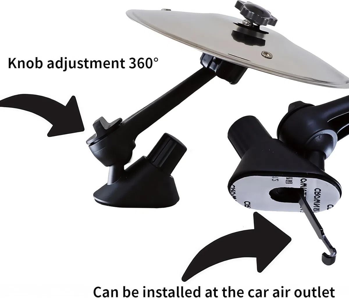 2 Pack Car Cymbal Air Vent Mounted - Mini Drum Crash Becken für endlosen rhythmischen Spaß auf der Straße Musikliebhaber Geschenk (Silber, 14 cm Durchmesser)