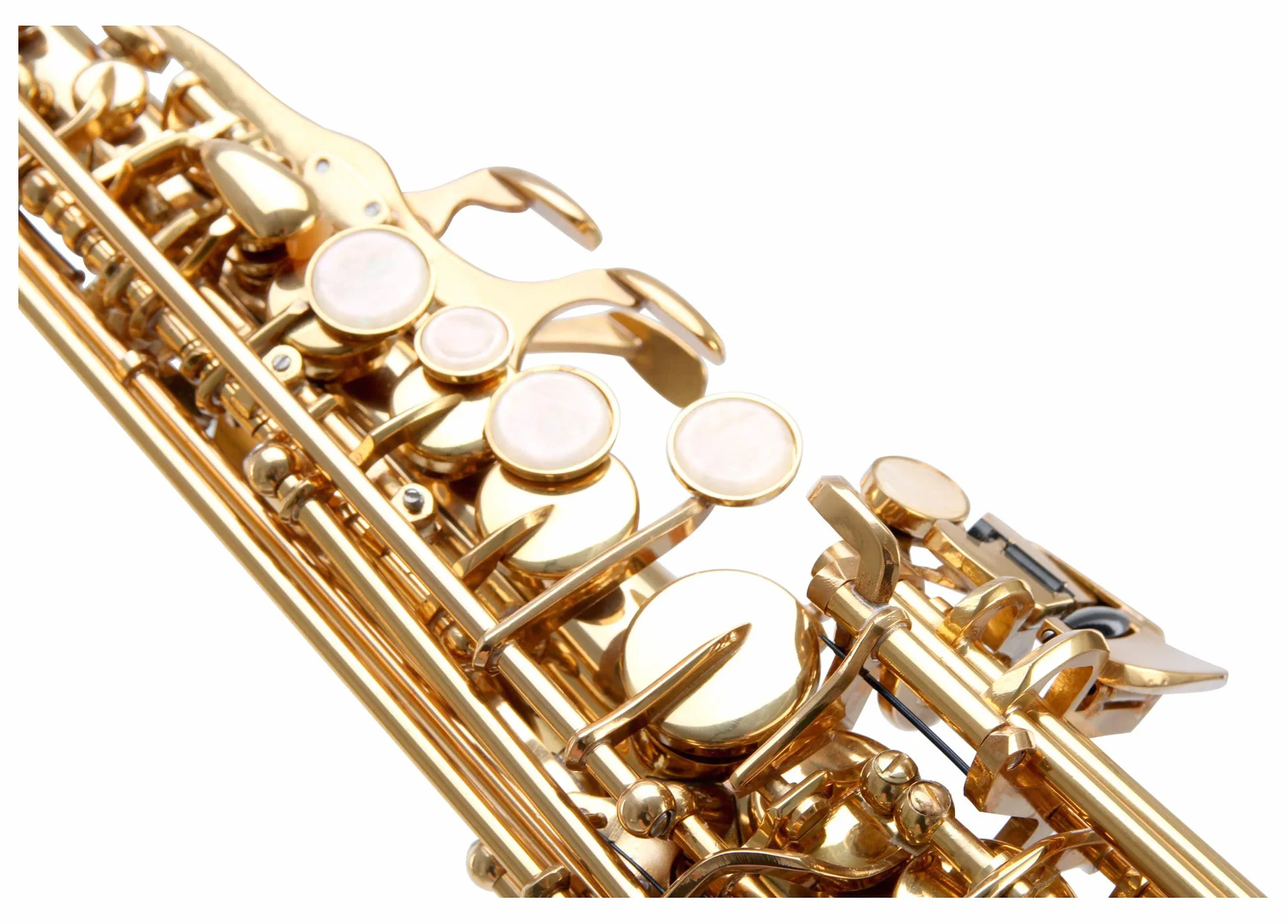 Classic Cantabile Winds SS-450 Bb Sopransaxophon (Messing, klarlackiert, Hoch-Fis-Klappen, ergonomische Klappenmechanik)