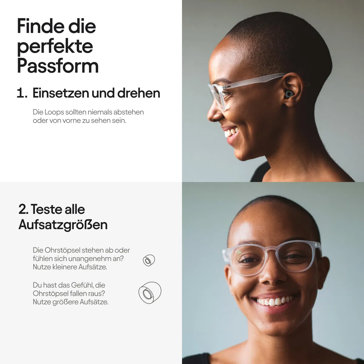 Loop Experience Plus Ohrstöpsel - High Fidelity Gehörschutz für Musiker, DJs, Schlagzeuger, Festivals und Konzerte - 18dB Lärmreduzierung - Earplugs mit Extra Zubehör - Rose Gold