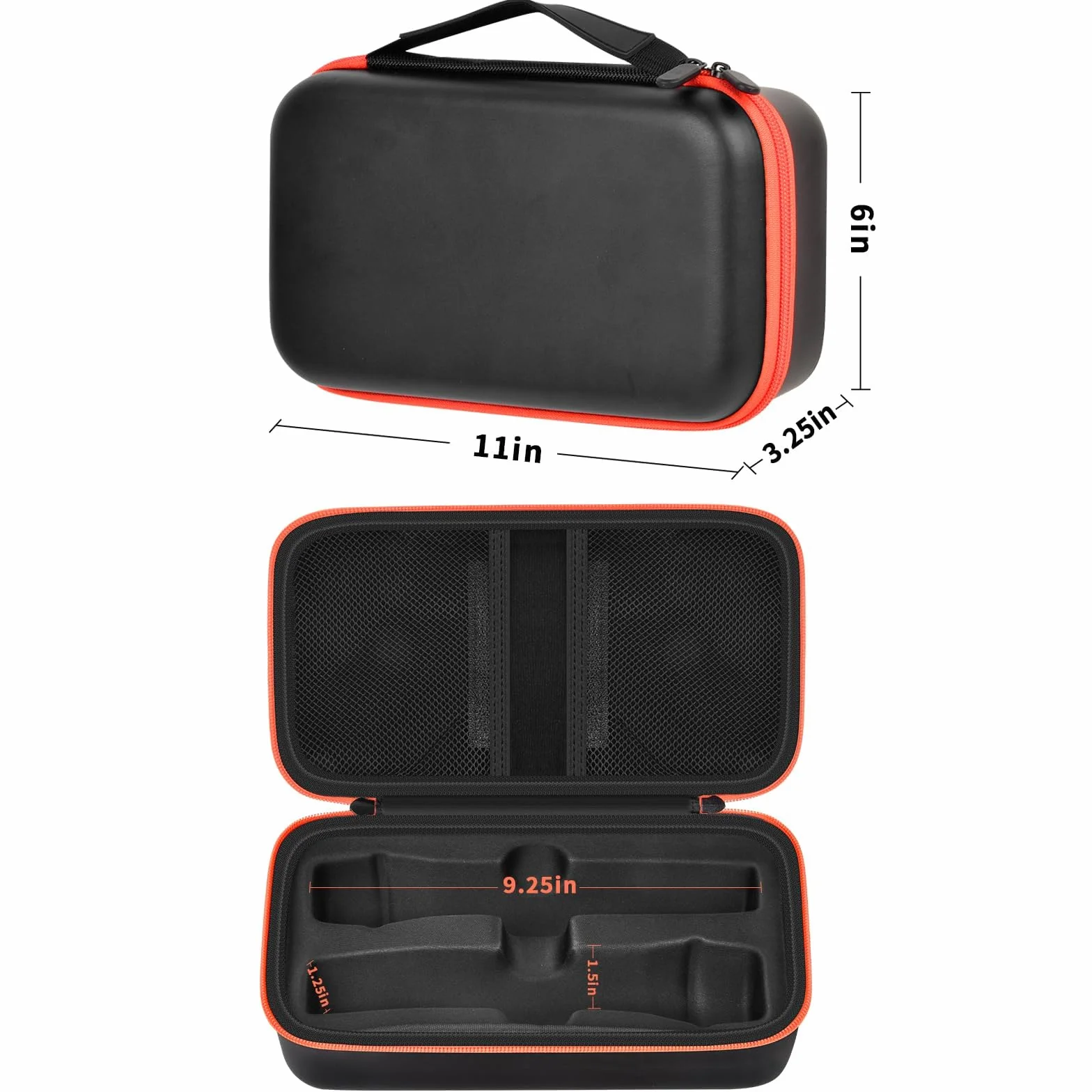 Tragetasche für kabelloses Mikrofon, kompatibel mit JBL Wireless Dual-Mikrofonsystem, Tasche für Handmikrofone, Empfänger, Adapter, AA-Batterien, Karaoke und Gesang, Schwarz (Nur Tasche)