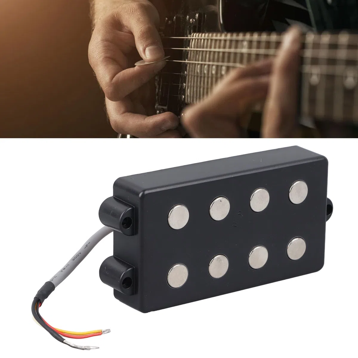Bass Humbucker Tonabnehmer , 5 saitiger 4 Kern Gitarren Humbucker Tonabnehmer Im Offenen Stil für Bass