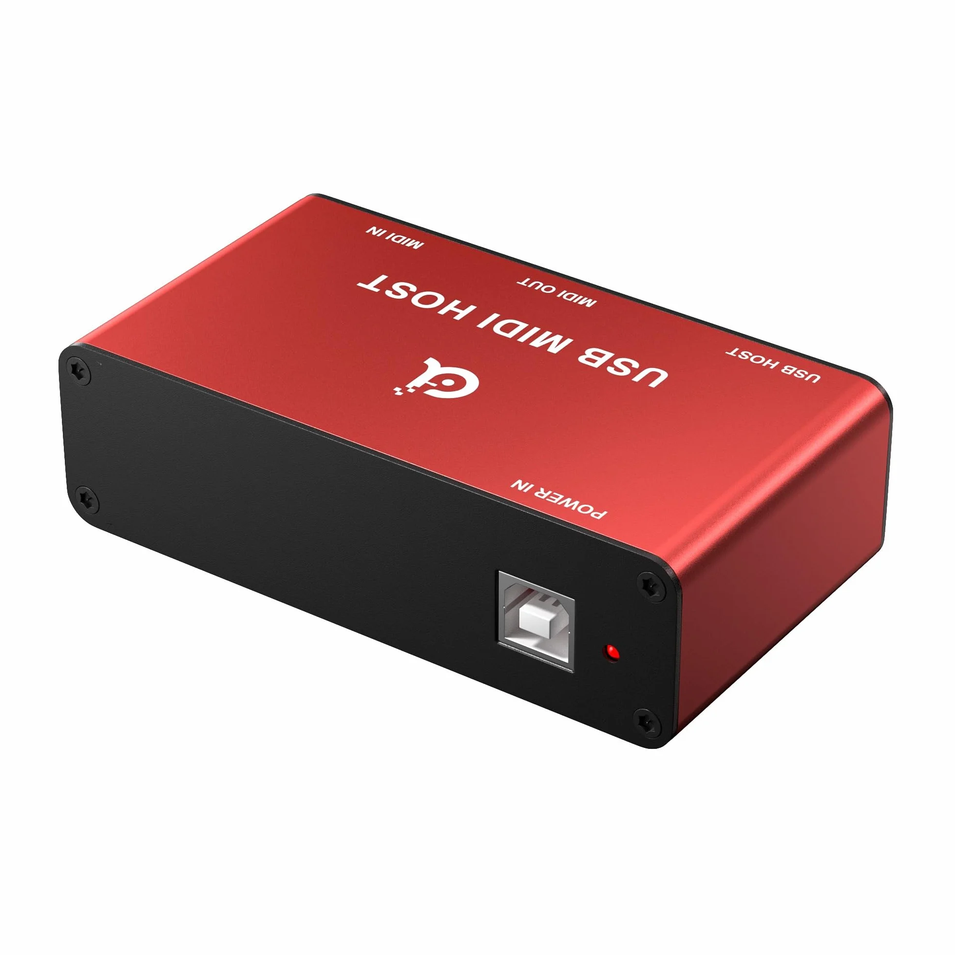 DigitalLife BridgeCore-Serie | Eigenständige USB-MIDI-Host-Bridge-Box, 1-in/1-Out, 5-PIN DIN-Anschluss, LED, Metall – für Einsteiger, Studiomusiker und Live-Performer 【Rot, Gebraucht – Neuwertig】