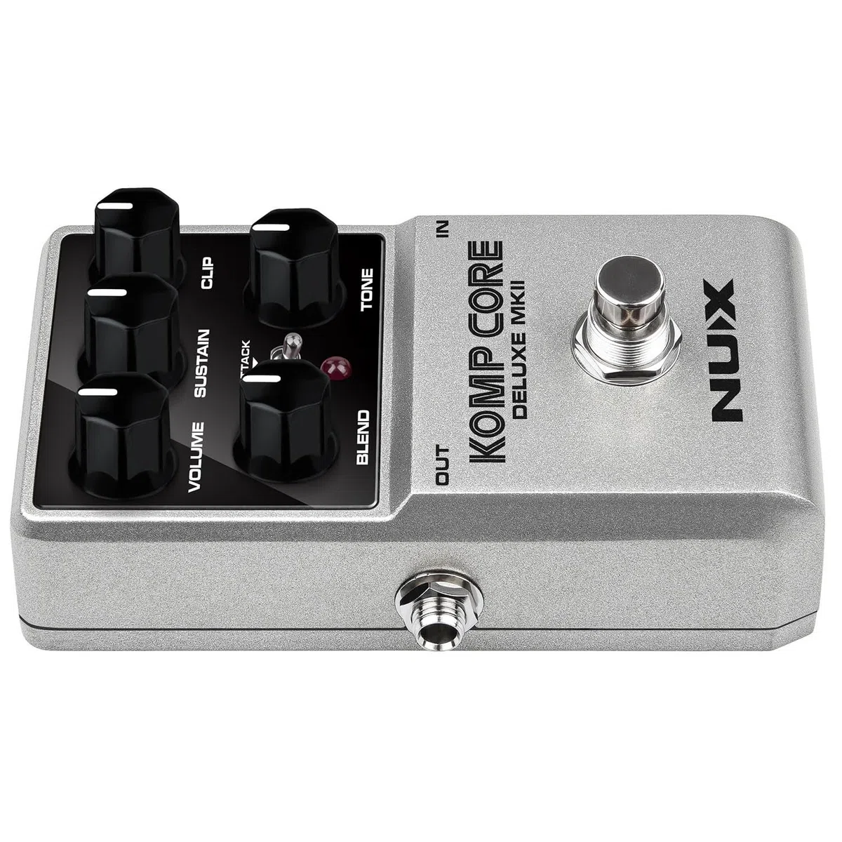 NUX | Komp Core Deluxe MKII Compressor Pedal - Analoge Gitarrenkompression mit Sustain, Clip & Blend Controls - True Bypass, Attack Switch, Compact FX für E-Gitarre, Blues, Rock, Country