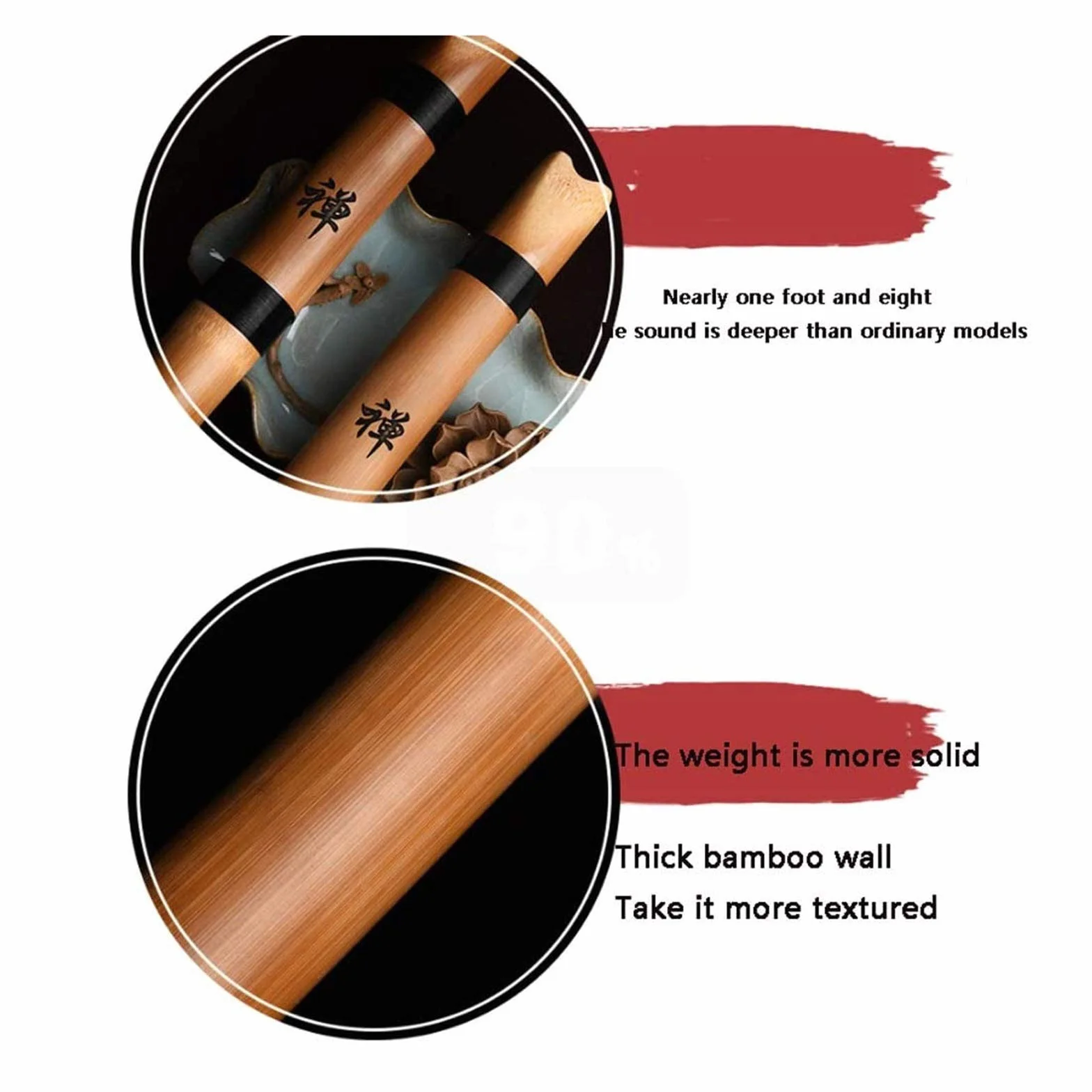 Anfänger Loch Flöte, japanischen Shakuhachi Tang Professional Spielen Acht-Loch G Key F Key alte Art männliche und weibliche Musikinstrumente (Size : G)