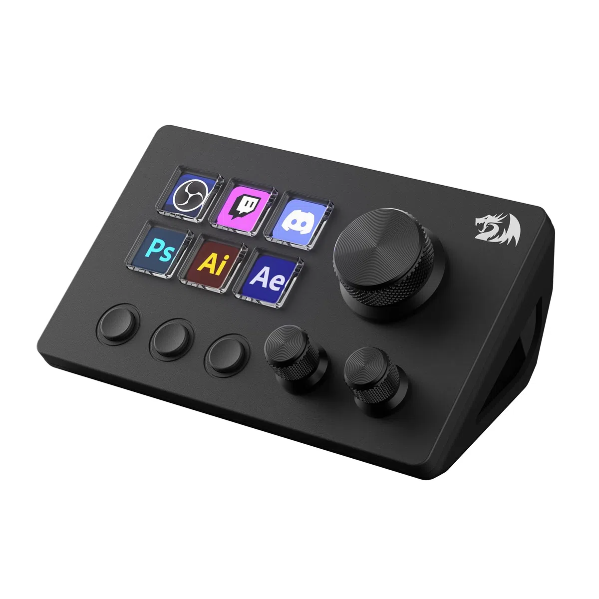 Redragon SS551 Stream Controller– All-in-One-Makro-Pad, LCD-Tasten und Drehregler, Stream-Station für Content-Ersteller, Streaming, Gaming – kompatibel mit PC und Mac