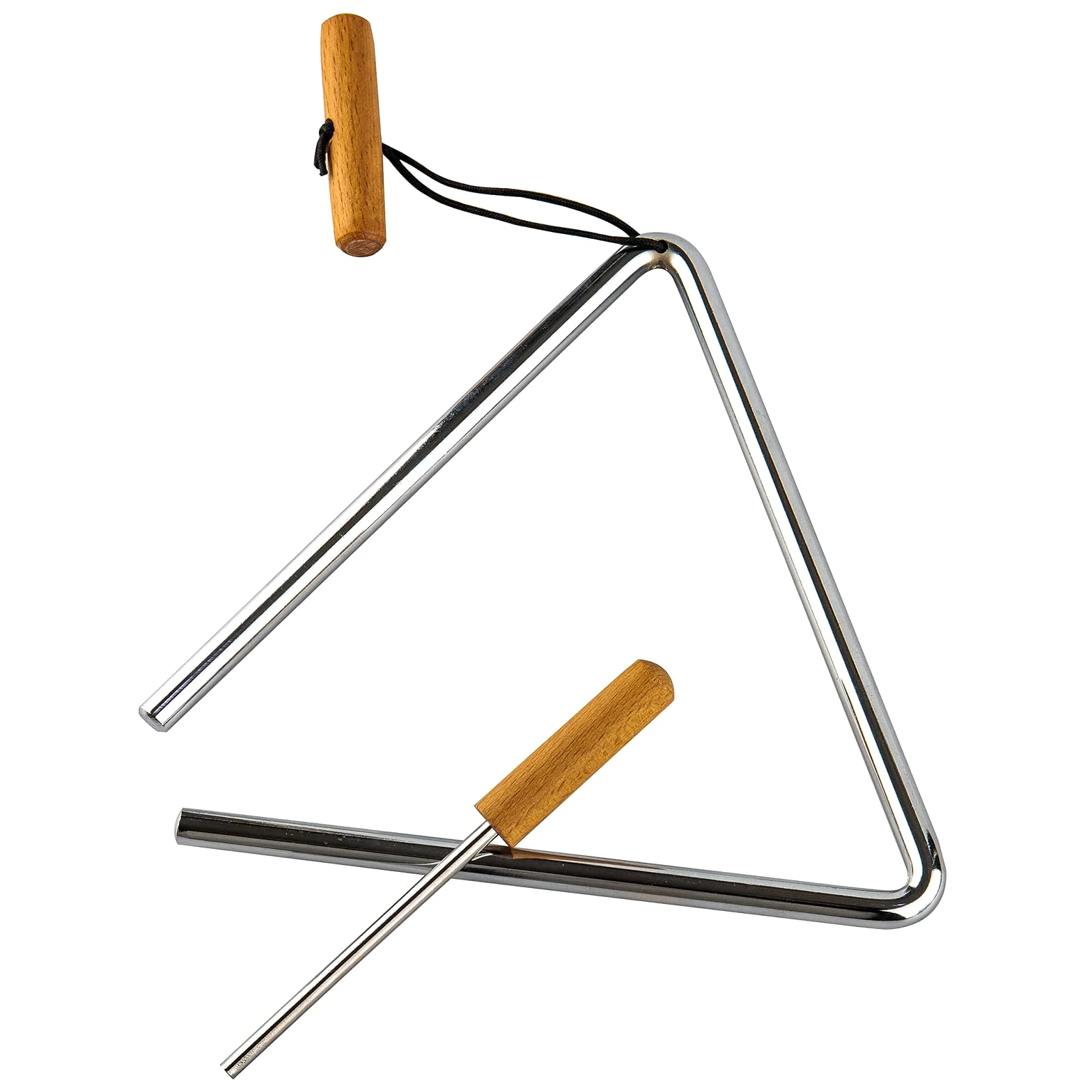 Dreieckige Handpercussion mit Schläger, Rhythmus-Stahldreiecke, Musikinstrument (20,3 cm)