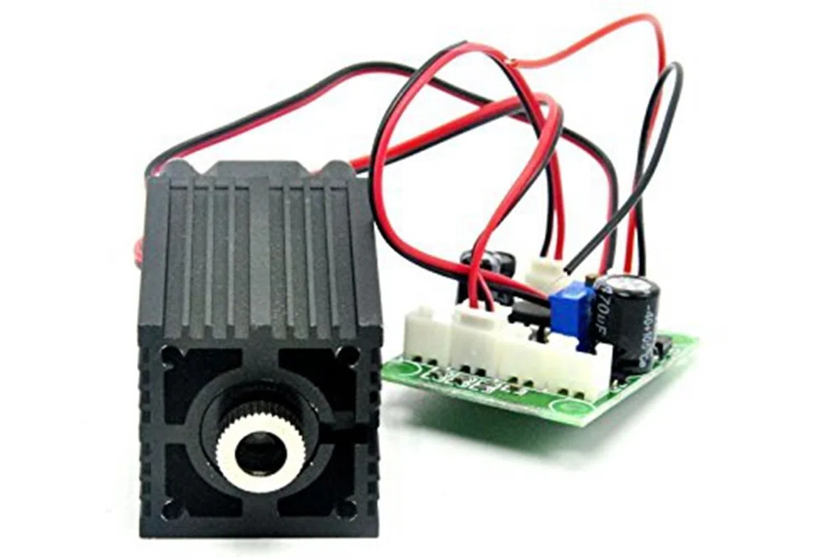 12V Industrie/Labor Laser 450nm 1000mW 1W blaues Diodenlaser-Punkt-Modul mit TTL & Adapter & Langzeitarbeit