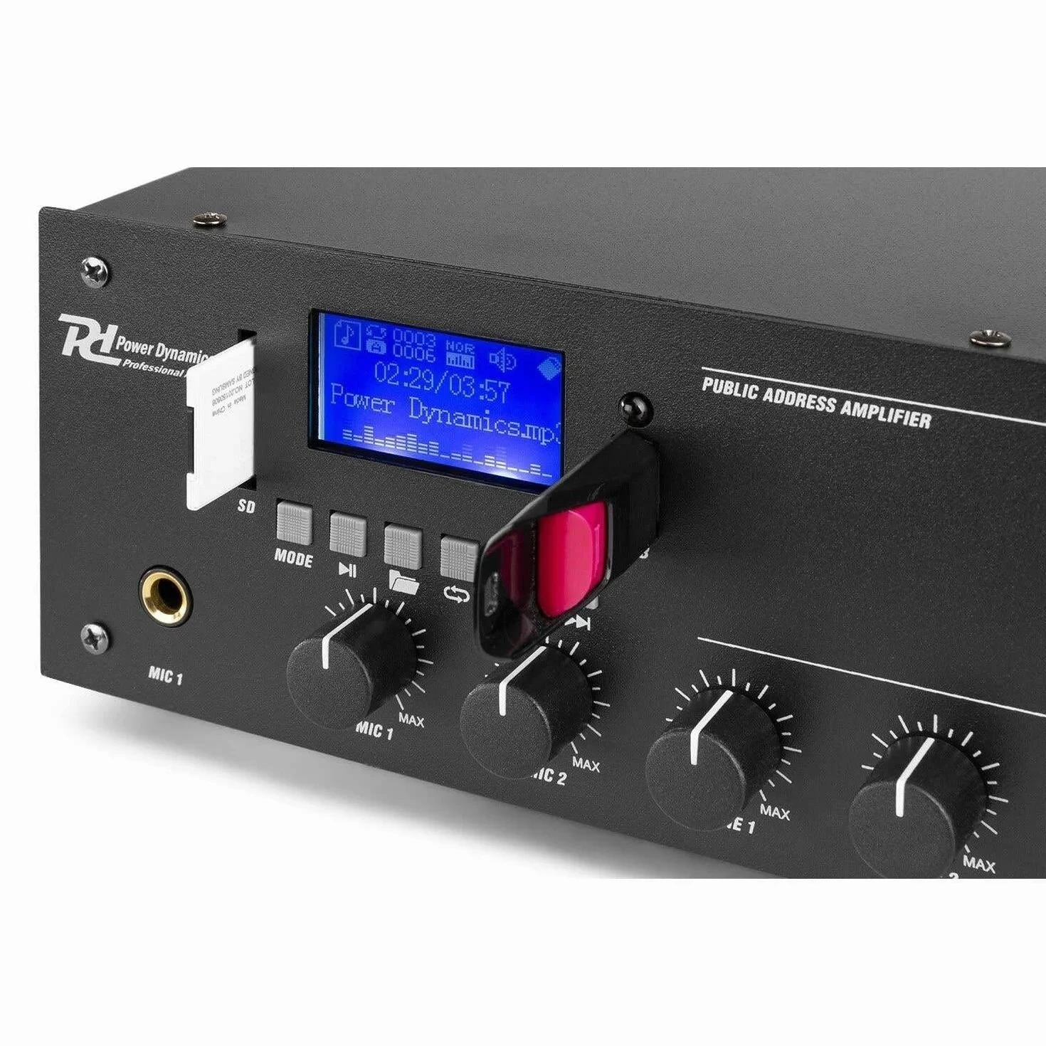 Power Dynamics PPA502, 2-Zonen-Vertärker (100 Volt), 50 Watt met Bluetooth