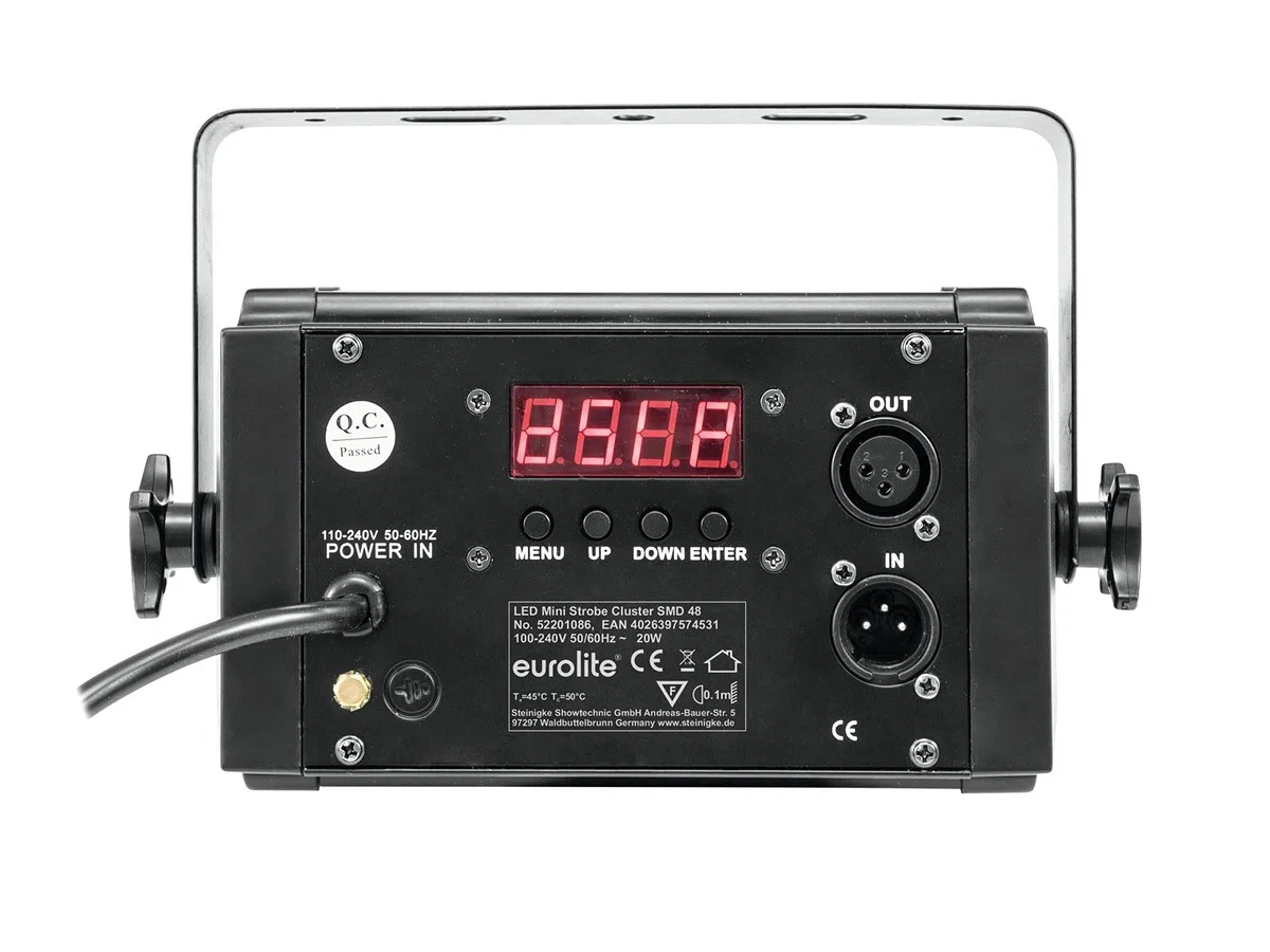 EUROLITE LED Mini Strobe Cluster SMD 48 | Kompaktes Stroboskop mit 48 SMD-LEDs & einstellbarer Blitzfrequenz + DMX