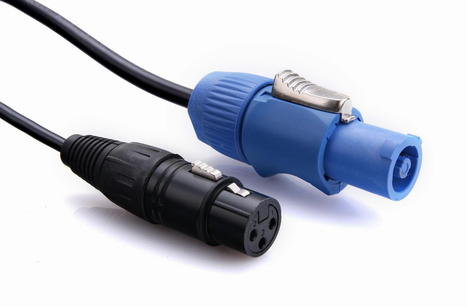 Pronomic Stage EUPPD-5 Hybridkabel Schuko/Powercon kompatibel + DMX 3-polig, 5m (ideal zur Verkabelung von Lichteffekten & Bühnenbeleuchtung)