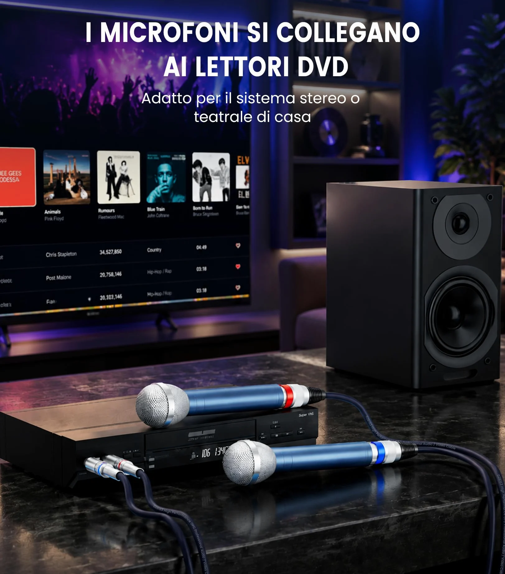 Tisino Doppelte XLR-Buchse auf Cinch-Kabel, Hochleistungskabel, 2 XLR-Buchsen auf 2 Cinch-Stecker, HiFi-Stereo-Audioverbindung, Mikrofonkabel, Drahtkabel- 3m