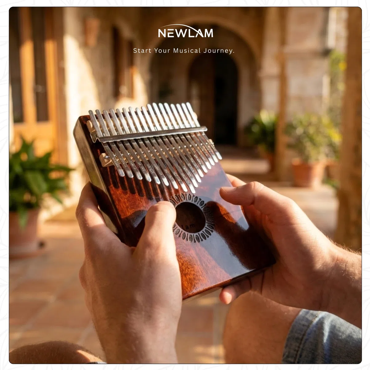 Newlam Kalimba Daumenklavier 17 Tasten Musikinstrument, Fingerklavier Instrument Klaviergeschenk für Kinder und Erwachsene Anfänger