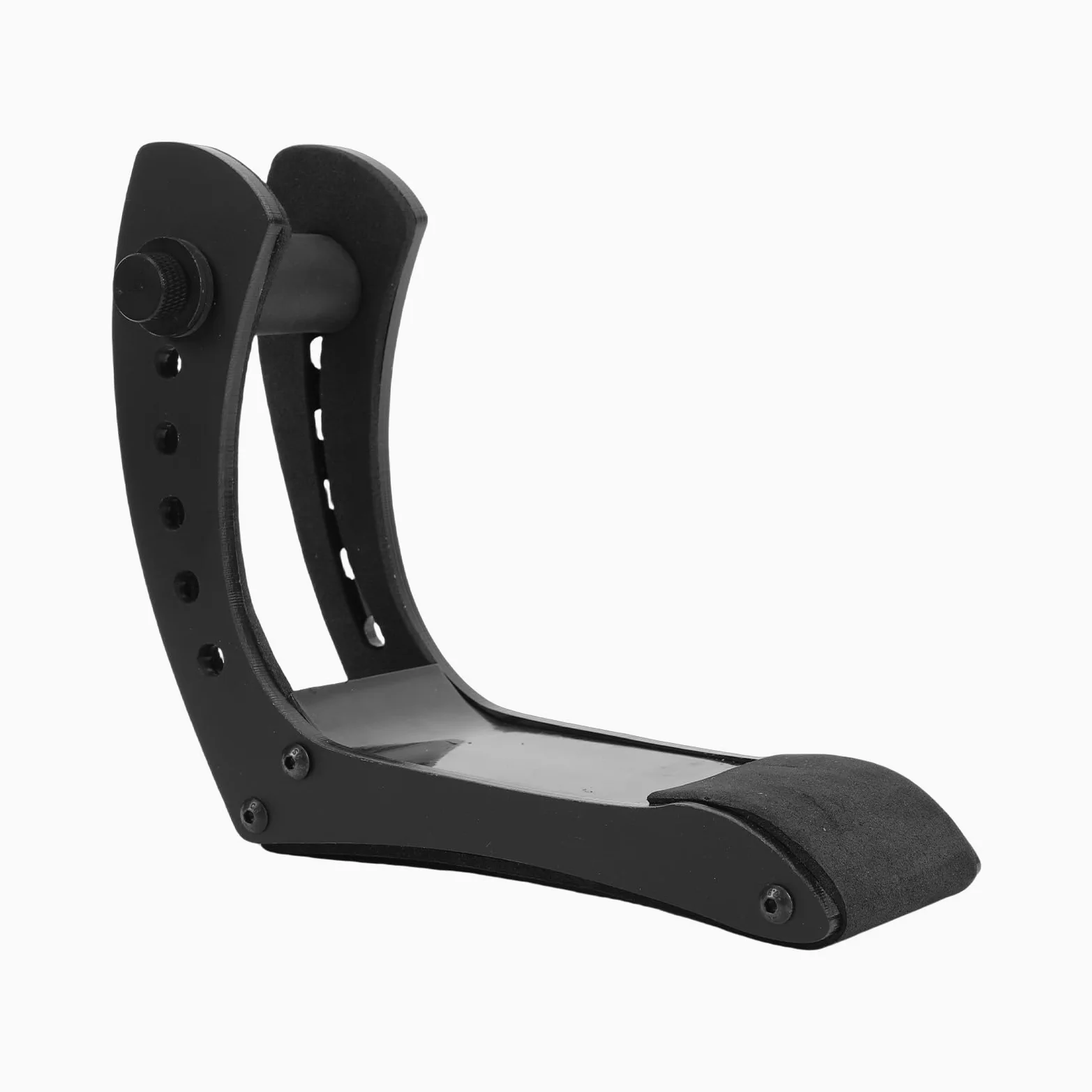 E-Gitarren-Stützständer, Stabile Acryl-Klemme, 6-fach Höhenverstellbarer Halter für 35–55 Mm Beinstütze, Universeller Bodenständer für E-Gitarristen (BLACK)