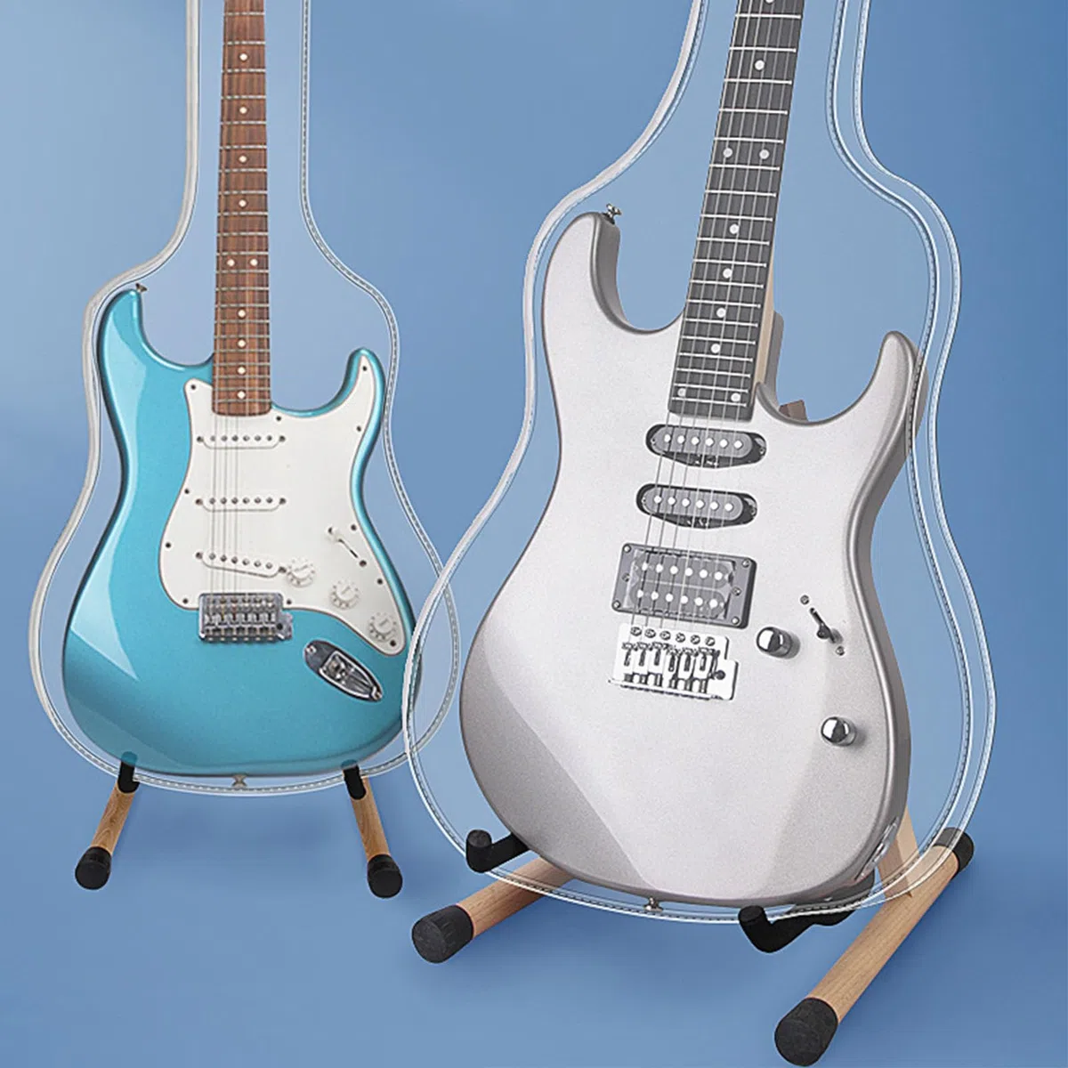 CHICIRIS Transparente PVC -Gitarrenabdeckung Voller Abdeckung Staubschutz mit Versiegeltem Schutz für E -Gitarre Easy Wartes Clear Storage Bag