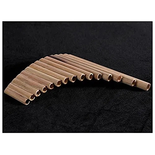 Panflöte, 15 Pfeifen, natürlicher Bambus, Blasinstrument, Panflöte, G-Taste, Panflöte, handgefertigt, Holzblasinstrument, Volksinstrumente