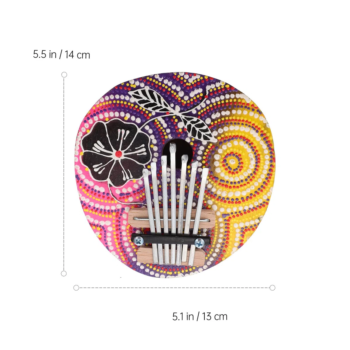 PRETYZOOM Kalimba Daumenklavier 7 ton Kleiner Kalimba aus Kokosnuss mit Ergonomischem Design Tragbares Finger Musikinstrument für Anfänger und Musikliebhaber Zufälliger Stil