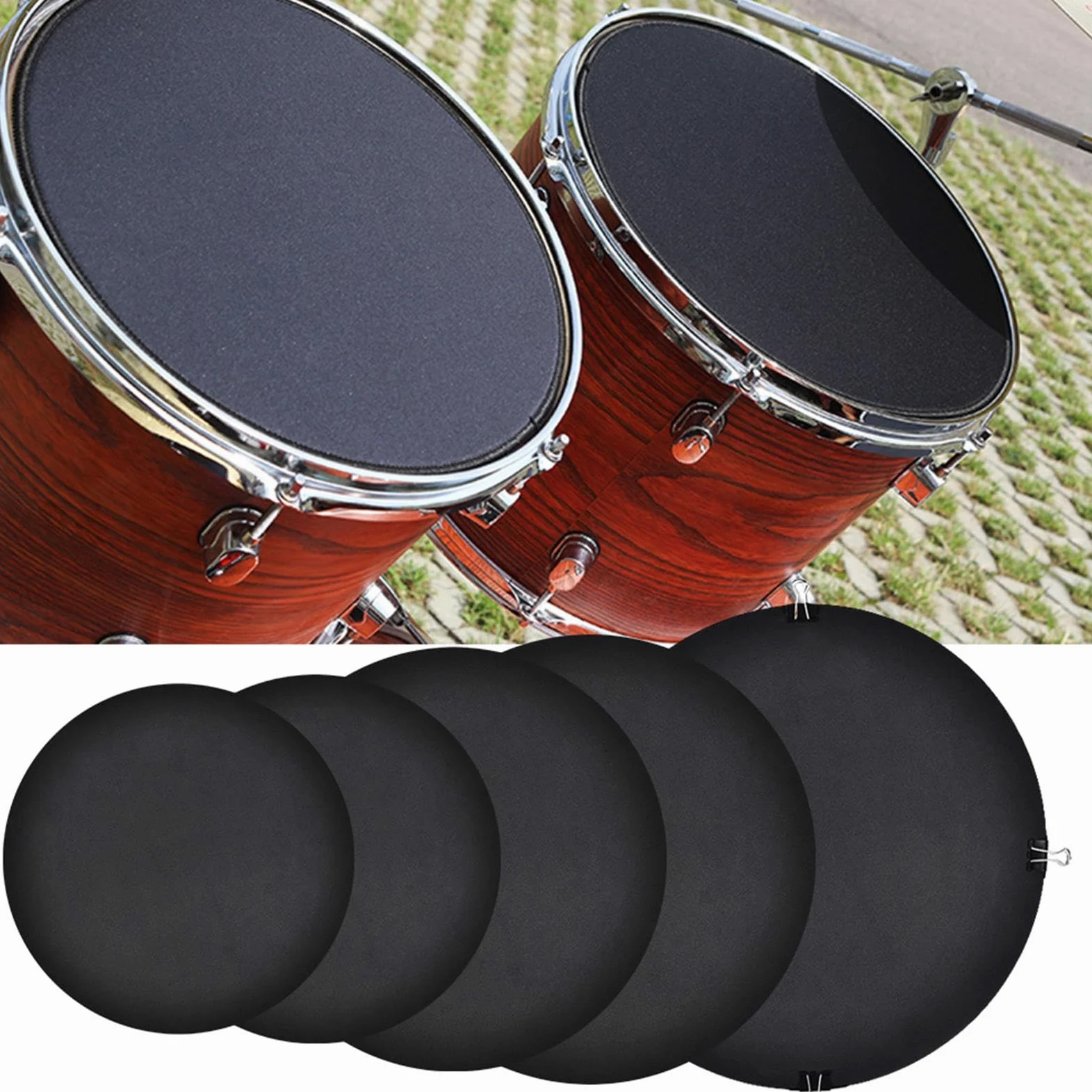 Dämpfer für Schlagzeug, 10 Stück Schalldämpfer Schlagzeug, Dämpfungsringe Schlagzeug Dämmung, Drum Mute Silencer Pads, Dämpfungspad für Bassdrums