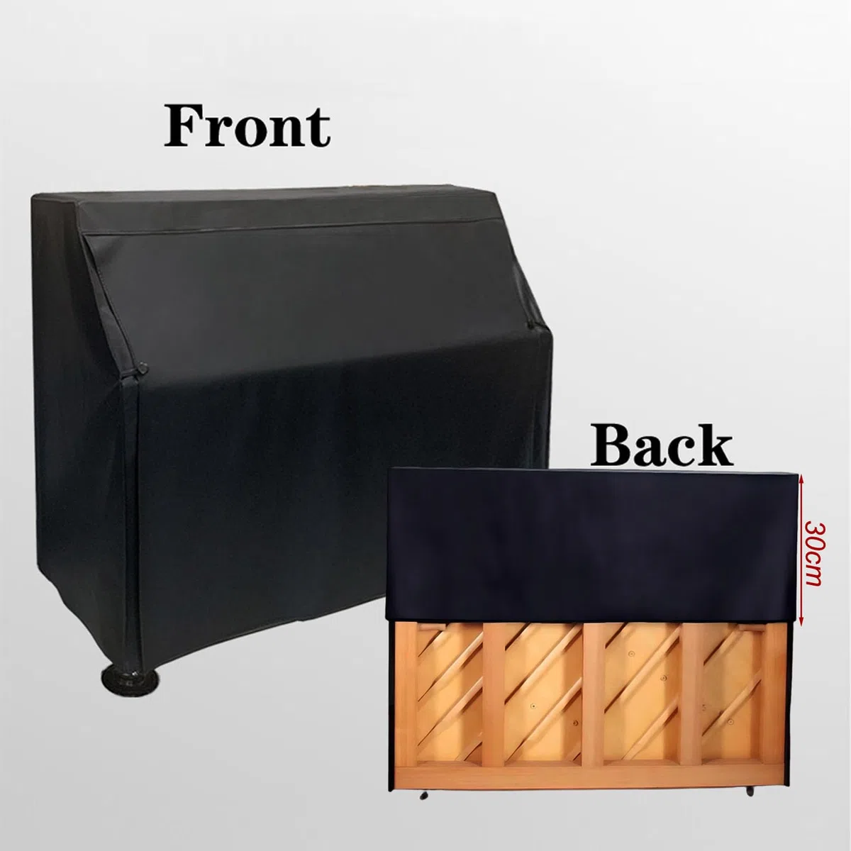 Cutfouwe Vertikales Klavier Abdeckung,Volle Leder Klavierabdeckung,Klavier Abdeckung Staubschutz,153x33x120cm