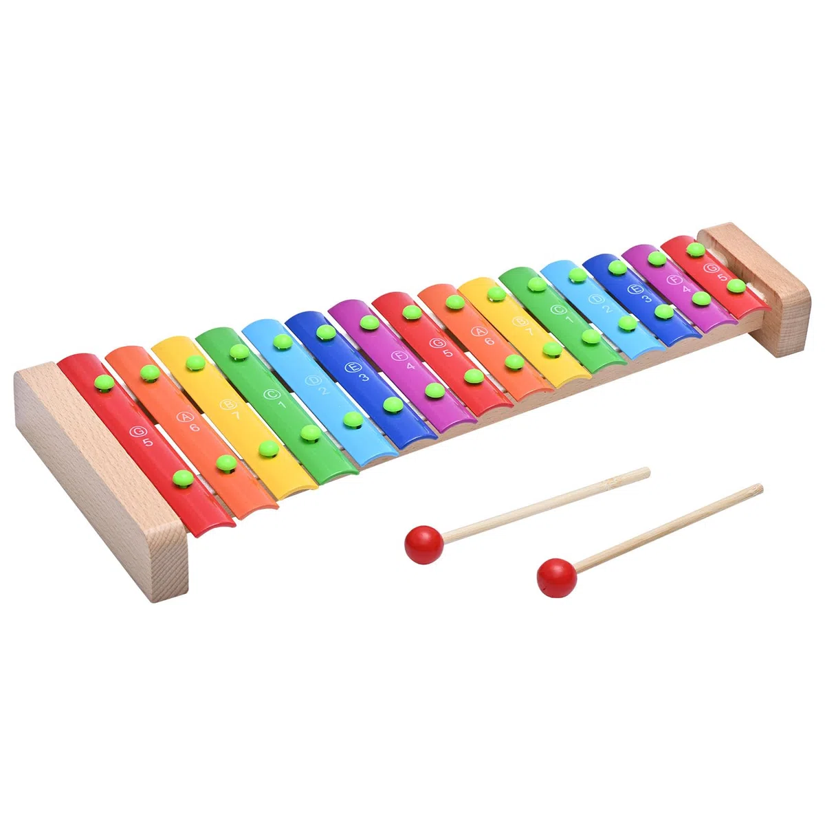 LIEKE Xylophon Holz 15 töne Glockenspiel Musikinstrument Geschenk für Kinder Erwachsene