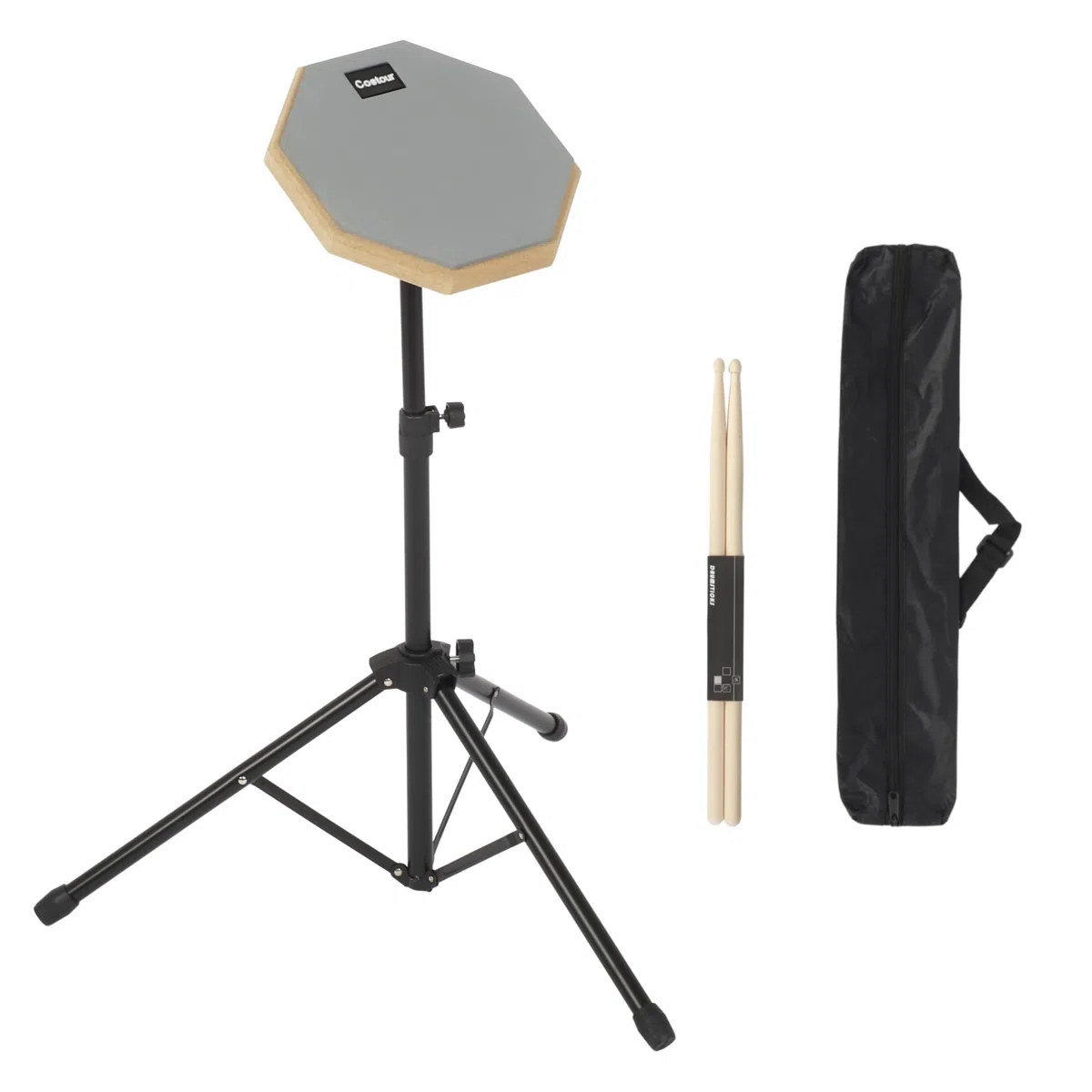 Gummi Drum Practice Pads übungspad kit 55-90cm Verstellbarer Bügel 8 Zoll schlagzeug Übungspad Drum Pad Set Mit Ständer Schlagzeug Sticks Aufbewahrungstasche für Schlagzeugern Anfängern