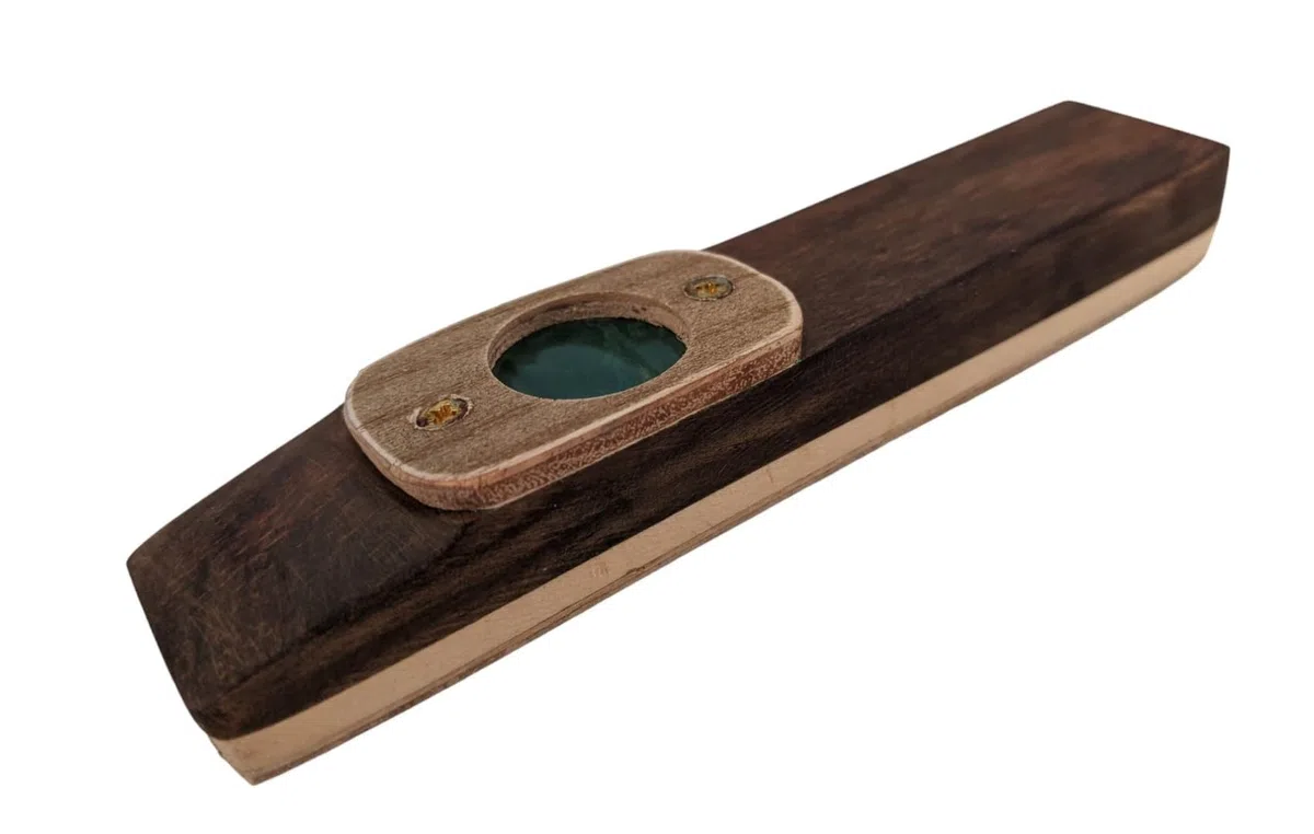 1 x vietnamesisches Profi-Kazoo, Holz, 11 cm, Fair-Trade