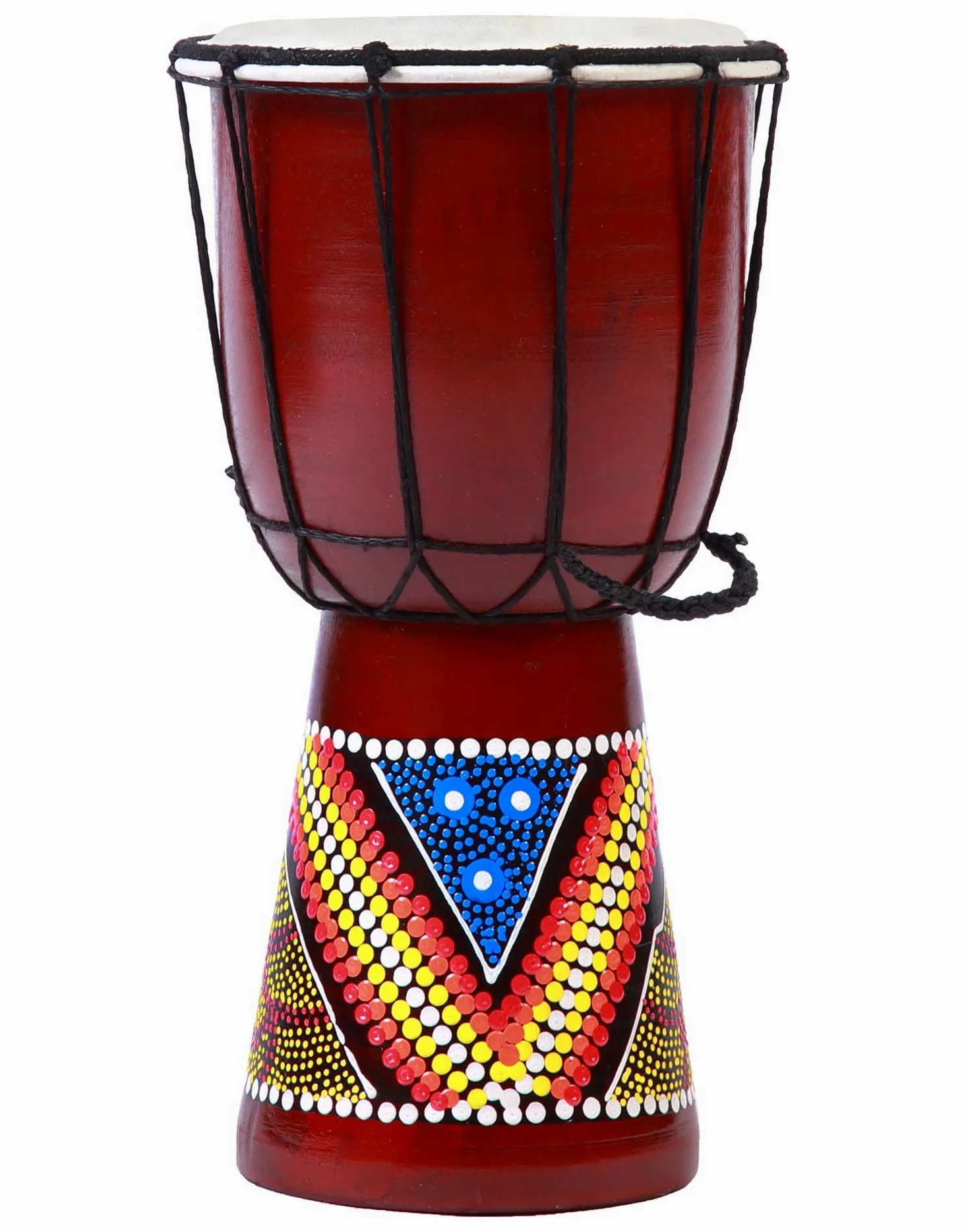 30cm Hohe Kinder Djembe bunt bemalt Trommel Drum Handarbeit