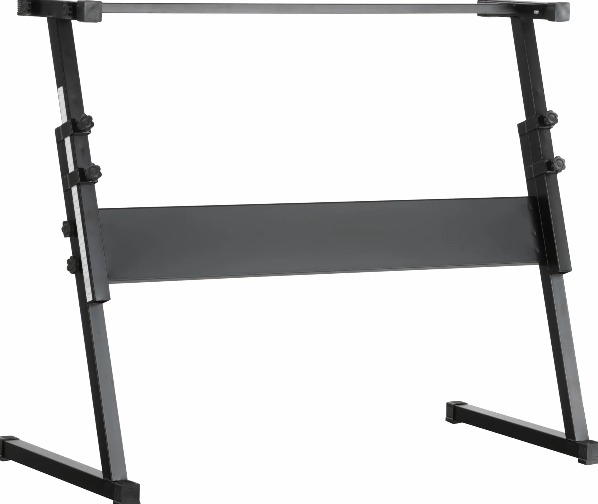 McGrey Z-Keyboardständer - Ergonomische Drehschrauben - Exakte Positionierung möglich dank integrierter Messskala - Höhenverstellbar von 55 - 83 cm - Gummierte Füße, um Kratzer im Boden zu vermeiden