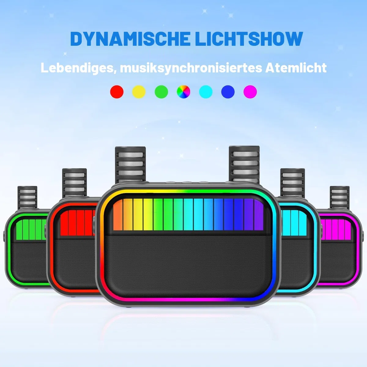 Karaoke Maschine für Kinder und Erwachsene, Kinderspielzeug für 3–12 jährige Mädchen Geburtstagsgeschenk, tragbarer Karaoke Maschine mit 2 Mikrofonen, Mädchengeschenk für Mädchen (Schwarz)