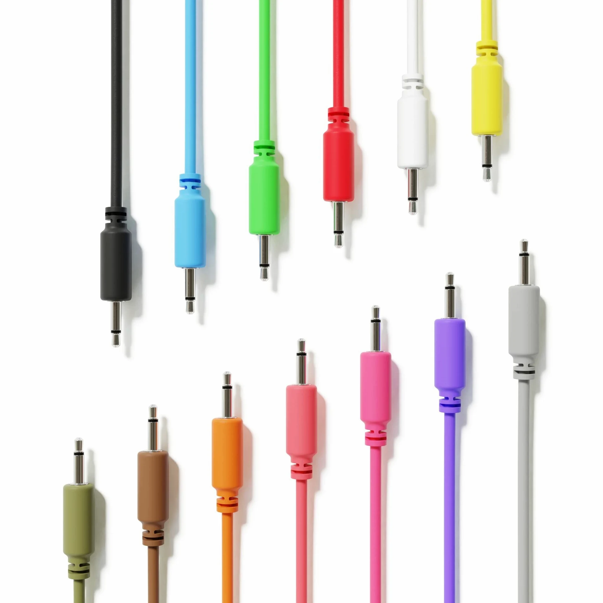 Mono Modular Patchkabel TS 3,5mm 1/8 Zoll Eurorack Synthesizer [13-Pack | 10 cm - 3,94"]