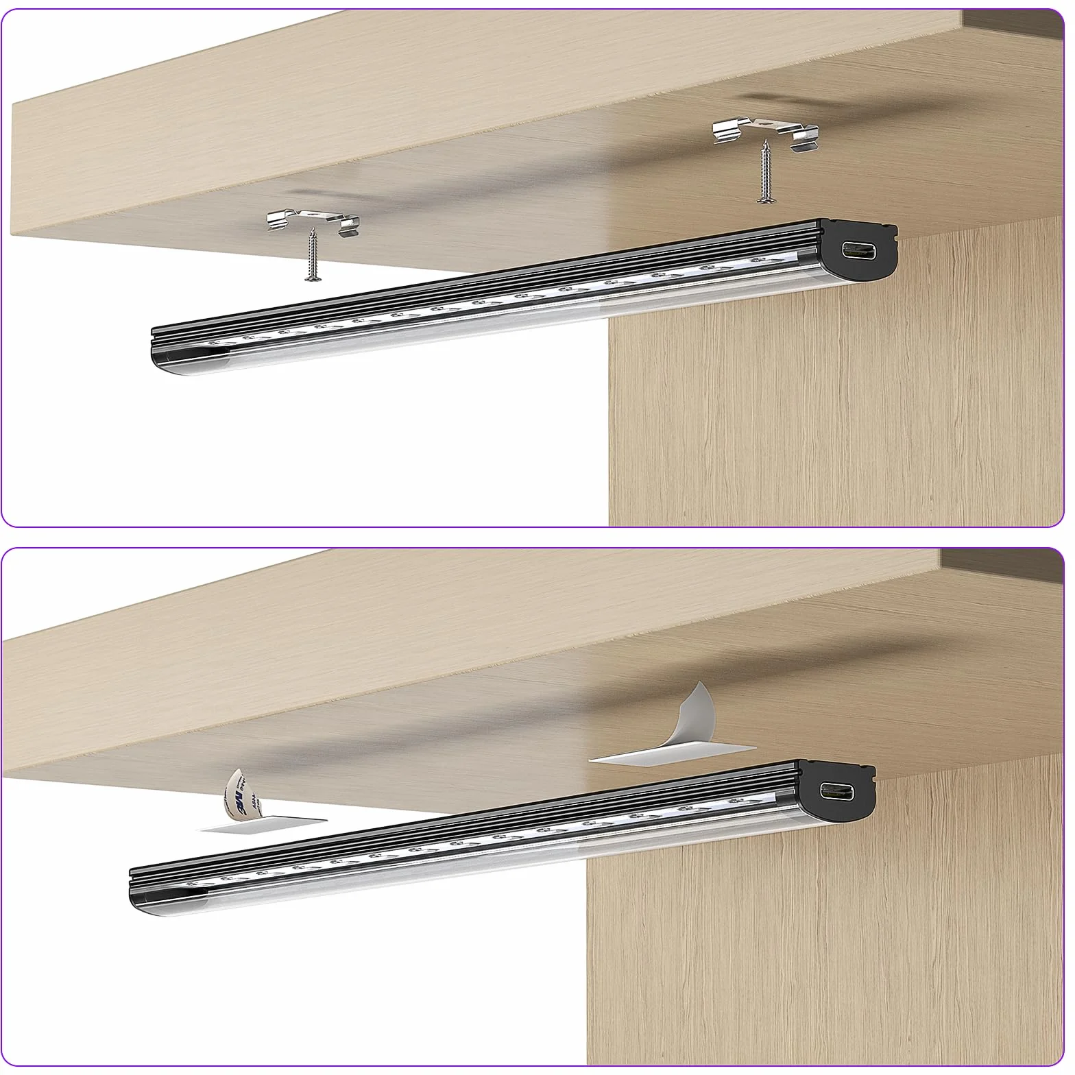 Onforu 10W Schwarzlicht Röhre, USB 28 cm Schwarzlichtlampe, 385-400 nm UV Licht, Schwarzlicht LED UV Bar für Disco, Club, Glow Party, Party Zubehör, Halloween Deko, 2er