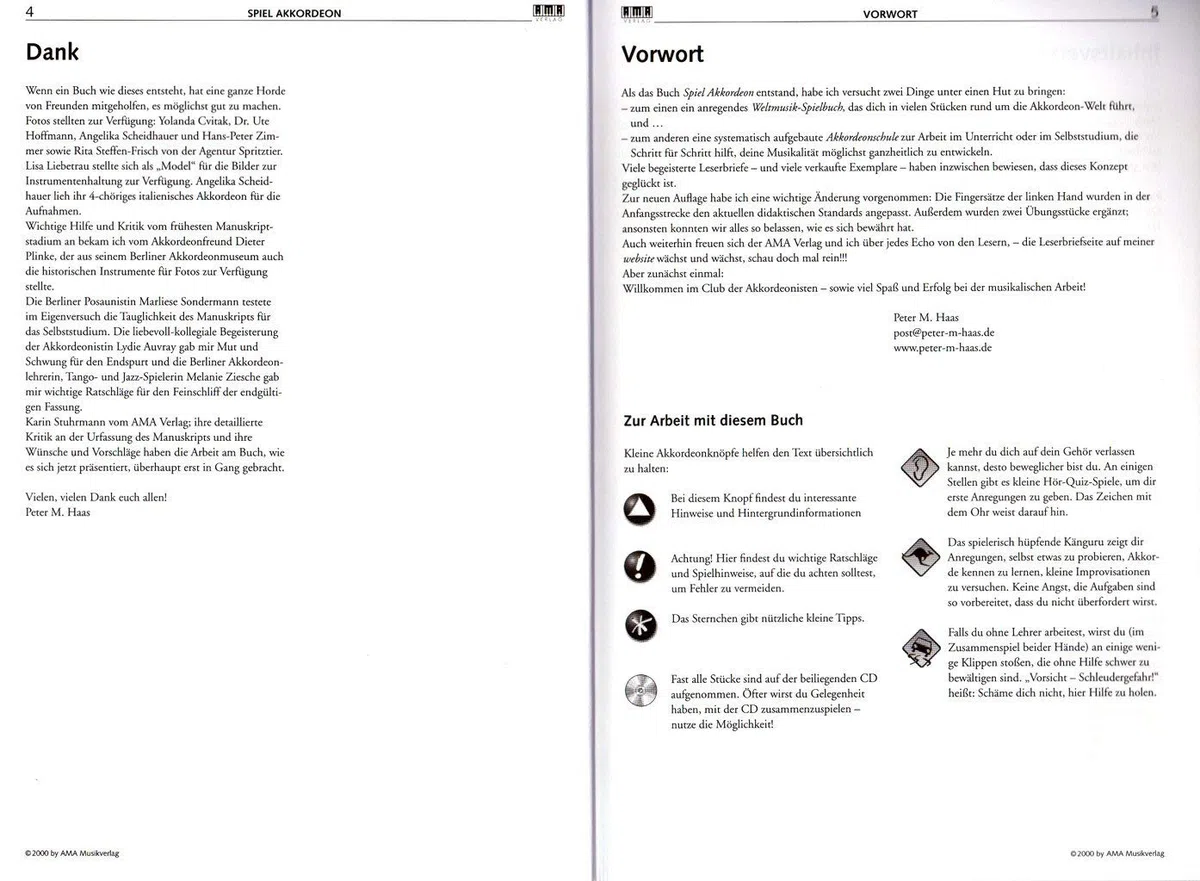 AMA Accord©on Accord©on – Musik mit CD von Peter Michael Haas – mit einfacher Musik und jüdischer Musik, Tango, Folklore und Jazz von Note Pince