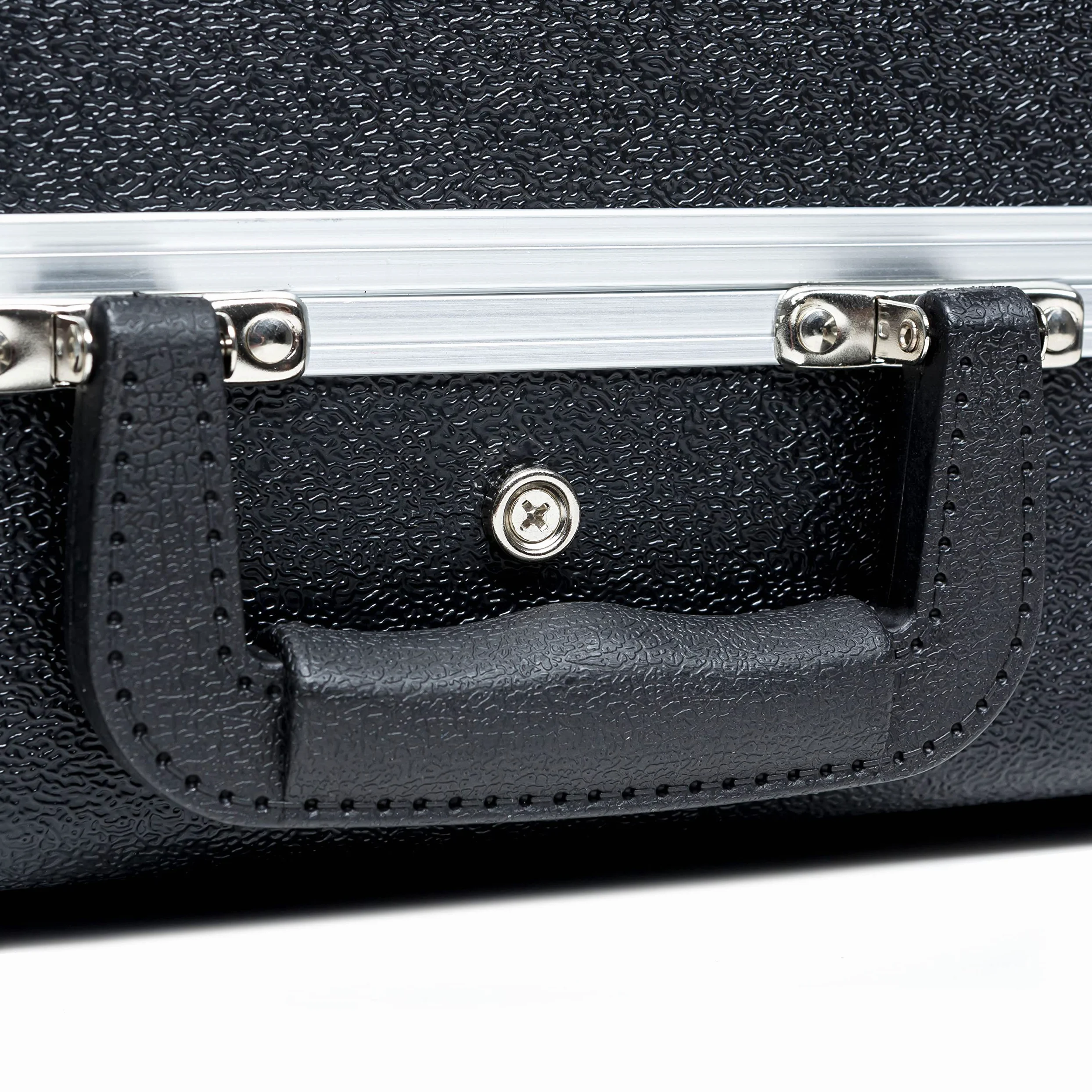 Fame Deluxe Electric Bass ABS Case, Robuster E-Bass Koffer, Plüsch-Polsterung, mit Zubehörfächern