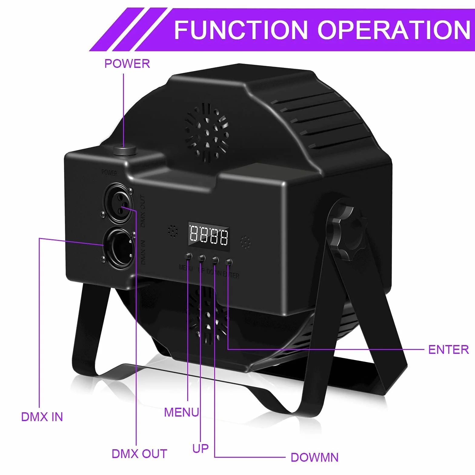 2er UV Schwarzlicht, UKing 36 LED UV Beleuchtung Par Lampe Lichter mit Fernbdienung und DMX512 Steuerung 7 Modi Sound Aktiviert Großartig für Bar DJ Disco Club Party Licht