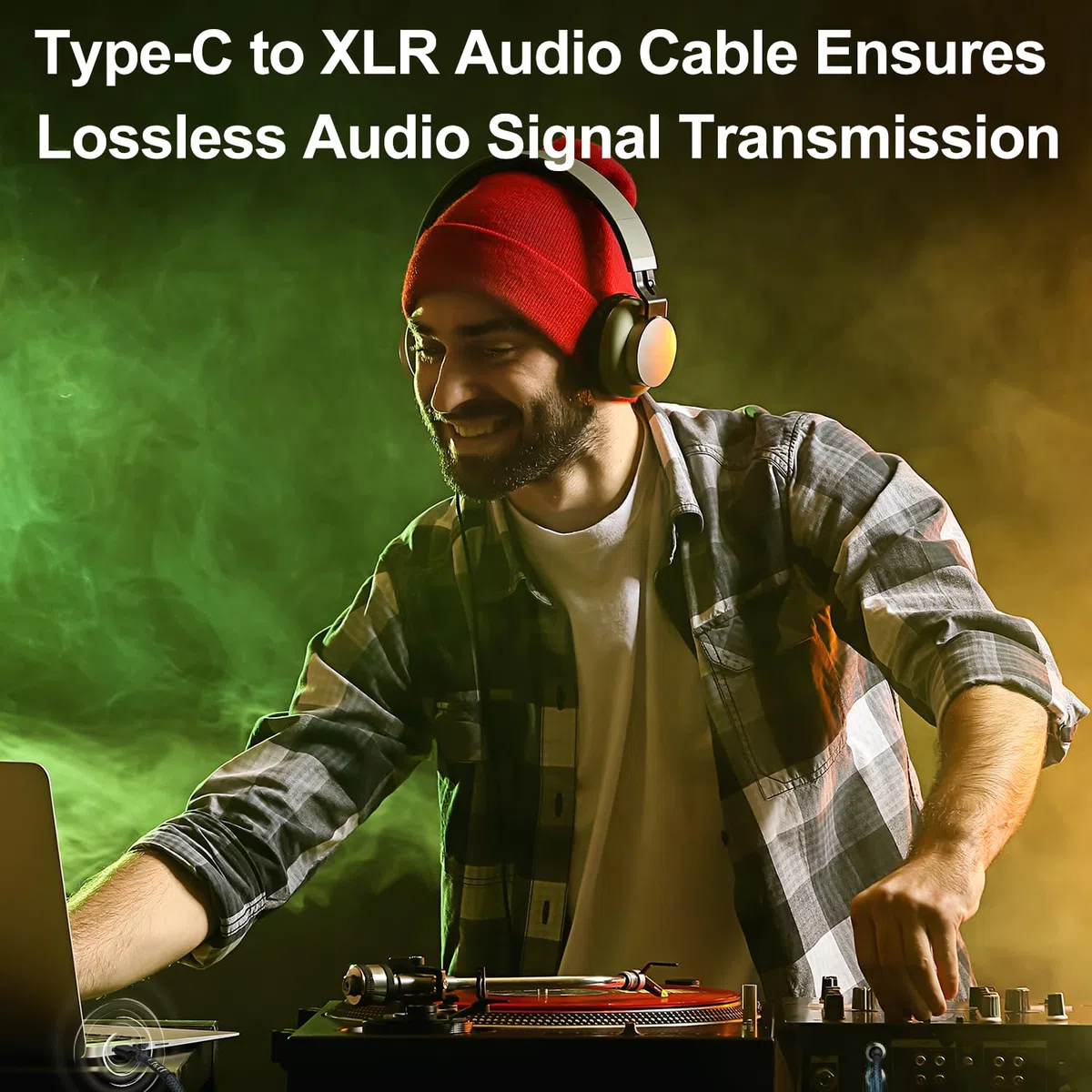 J&D USB C zu dual XLR Stecker Audio Stereo Kabel Cord Konverter Adapter für Verstärker, Mischkonsole Mixer, Lautsprecher kompatibel mit iPhone 16/17 Serie, 2 m