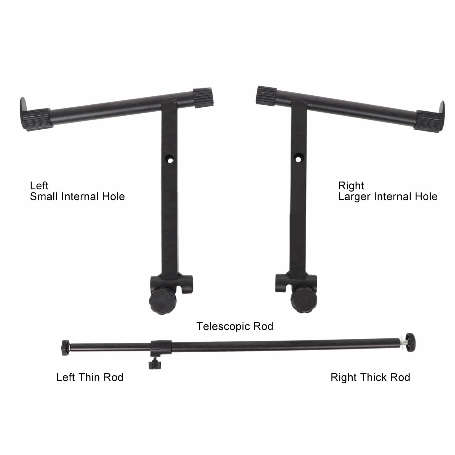 Keyboard-Ständer-Adapter, Zweiter Stand-Ständer, Elektronischer Klavier-Keyboard-Ständer, Rack-Halterung, 42–75 cm Breitenverstellung