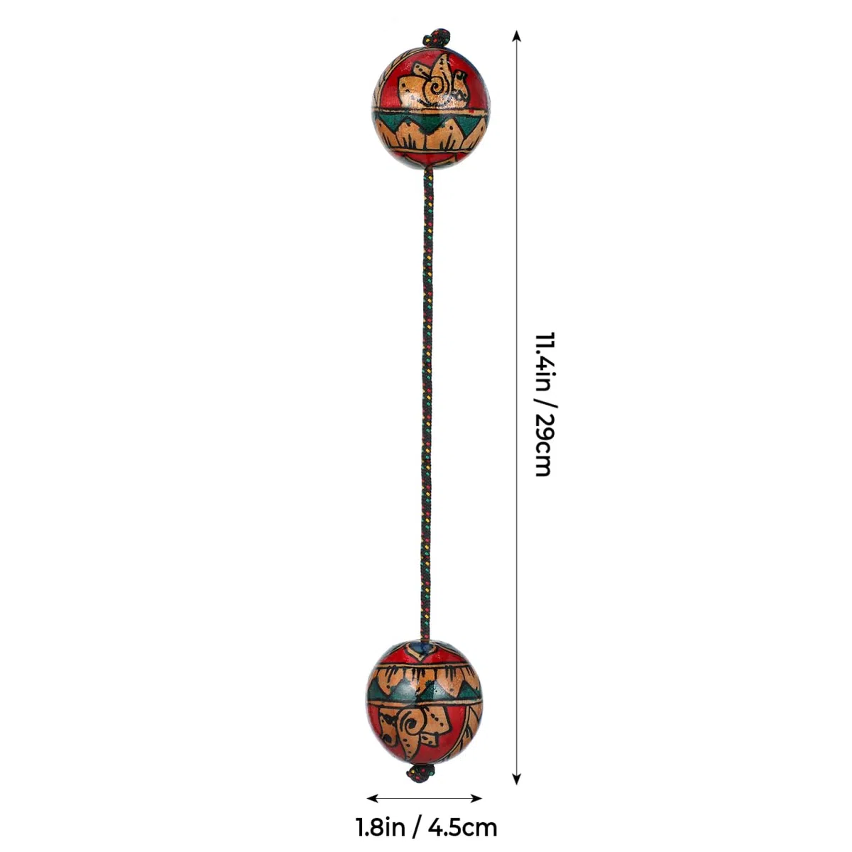 Milisten Asalato Handshaker aus Holz, Rhythmische Kugel, Kashaka, für individuelle und kollektive Aufführungen, Percussion-Instrument für Amateure und Anfänger