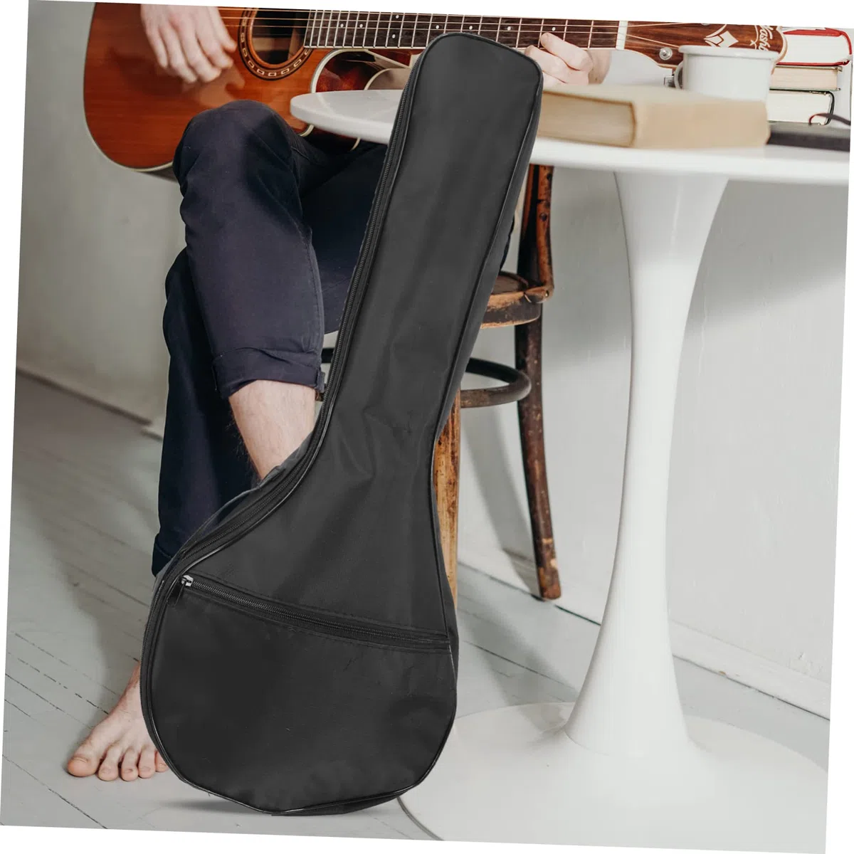 Leichte Mandolinentasche Kompakt und Tragbar aus Oxford Stoff mit Gurt als Instrumentenaufbewahrungstasche für Akustische und Elektrische Mandolinen