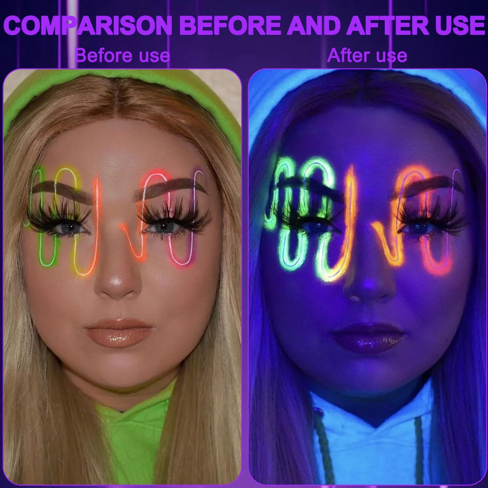 UV Schwarzlicht Discokugel 6W mit Fernbedienung, LED Partylicht, Schwarzlicht Strahler, Farbwechsel Soundsteuerung, Disco Licht, DJ Lampe, Bühnenlicht, RGB UV Strahler für Club DJ Party Halloween KTV