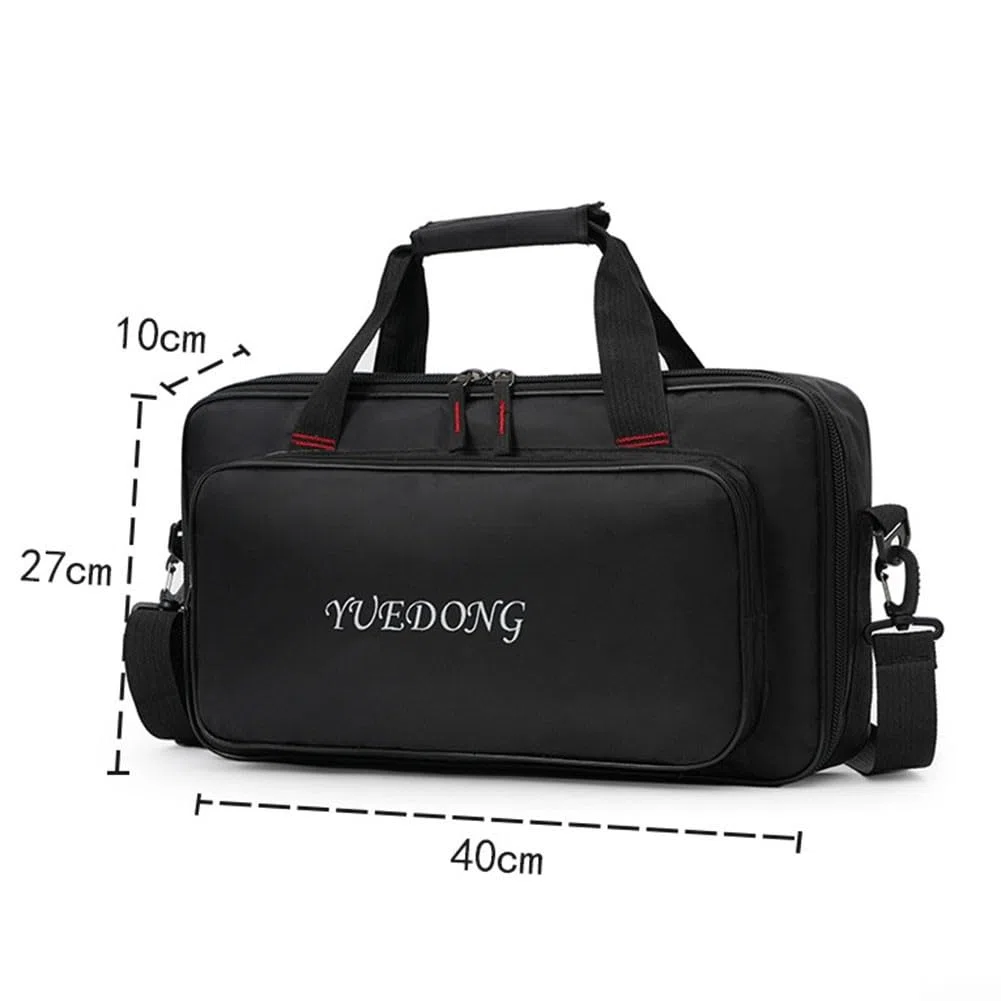 Tragetasche für Gitarren-Pedalboards, tragbar, für Multieffekte, Oxford-Stoff, für Gitarren, Effekte, Pedalboard-Tragetasche mit Innenpolsterung, 40 x 27 x 10 cm