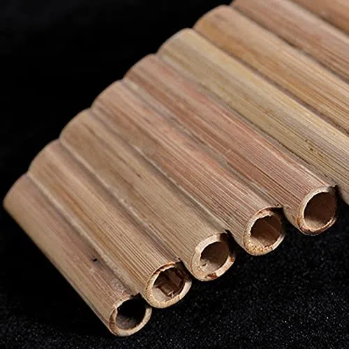 Panflöte, 15 Pfeifen, natürlicher Bambus, Blasinstrument, Panflöte, G-Taste, Panflöte, handgefertigt, Holzblasinstrument, Volksinstrumente