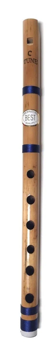 Bansuri-Flöten aus Bambus, indische Vansali-Flöten, Konzertflöten für Anfänger und Profis, Normaltonleiter C-Dur, 33 cm, Blockflöte und Querflöte im Set
