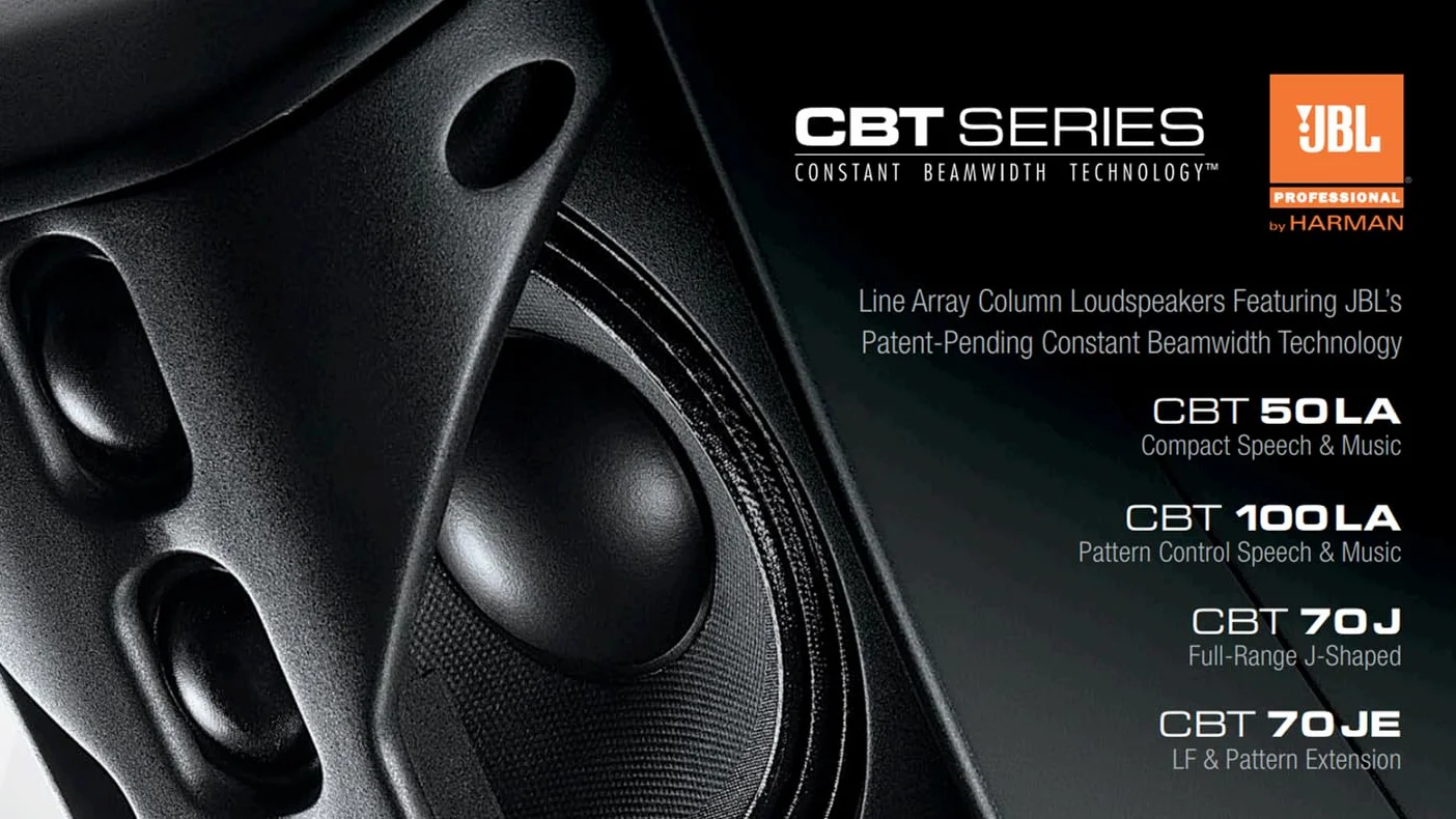 JBL Professional CBT 50LA-1 Compact Line Array Säulenlautsprecher mit 8 2-Zoll-Treibern, 50,8 cm hoch, Schwarz