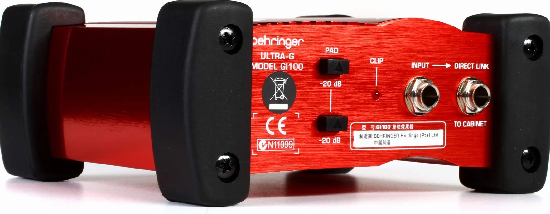 Behringer ULTRA-G GI100 Professionelle batterie-/phantomgespeiste DI-Box mit Gitarren-Lautsprecher-Emulation