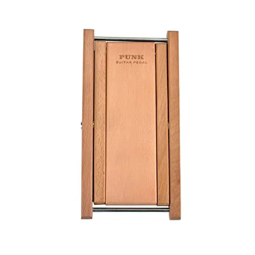 NUZAMAS Verstellbarer Gitarren-Fußhocker aus Massivholz, faltbar, Höhe und Winkel verstellbar, strapazierfähig, Musik-Fußhocker, 27 cm x 13 cm