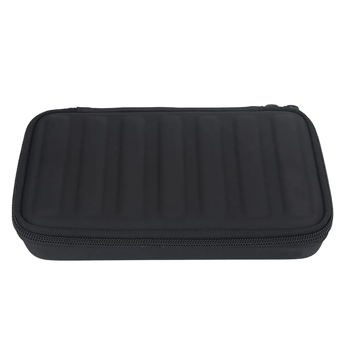 Mundharmonika-Etui, Tragetasche, Aufbewahrungstasche, Etuis und Taschen für 7 Mundharmonikas, PU-Leder, Schwarze Mundharmonika mit Reißverschluss